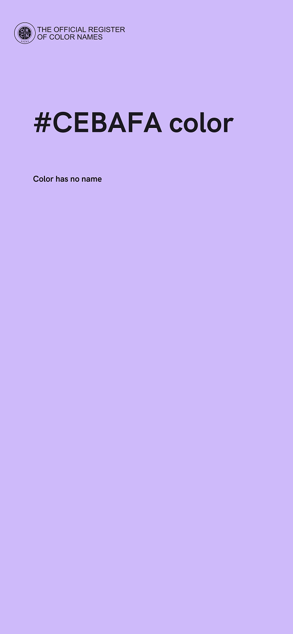 #CEBAFA color image