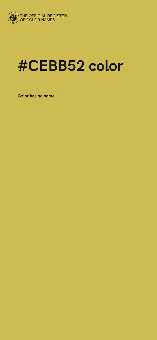 #CEBB52 color image