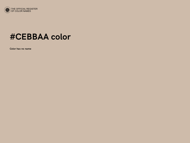 #CEBBAA color image