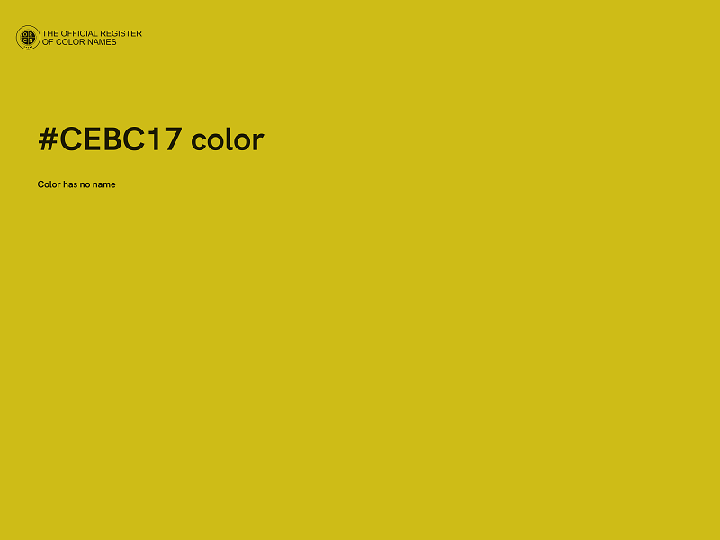 #CEBC17 color image