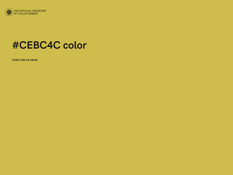 #CEBC4C color image