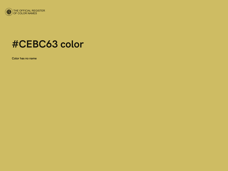 #CEBC63 color image