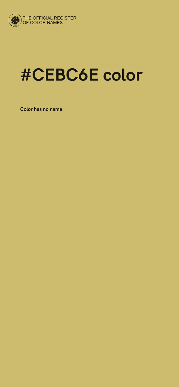 #CEBC6E color image