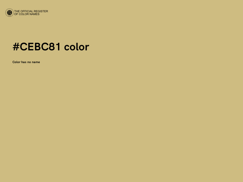 #CEBC81 color image