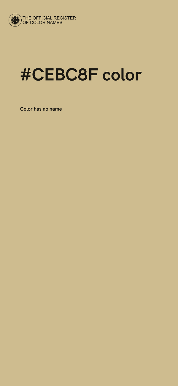 #CEBC8F color image