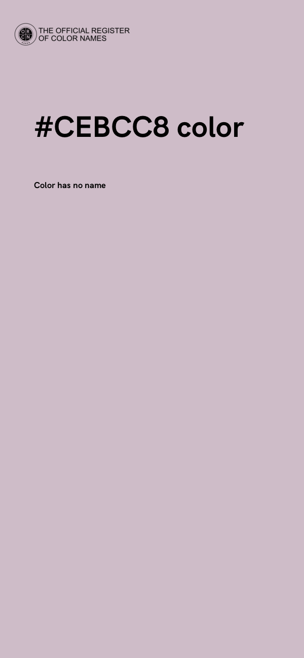 #CEBCC8 color image