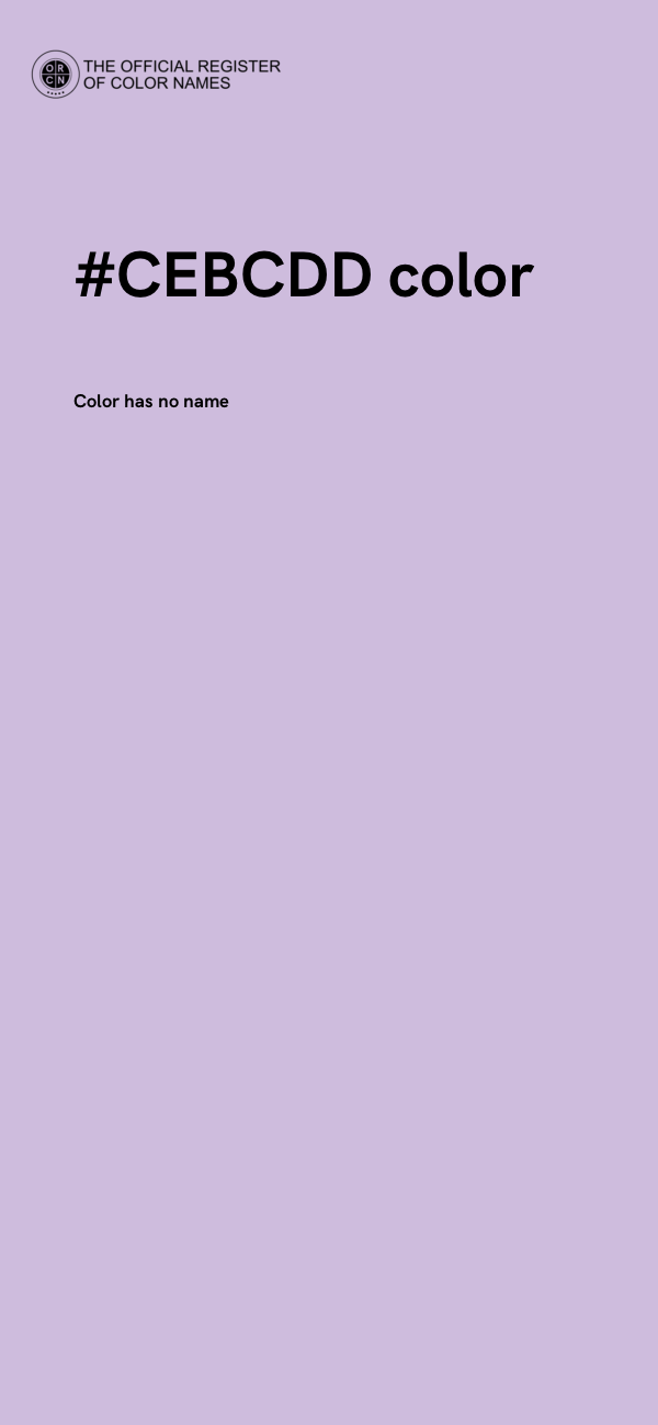 #CEBCDD color image