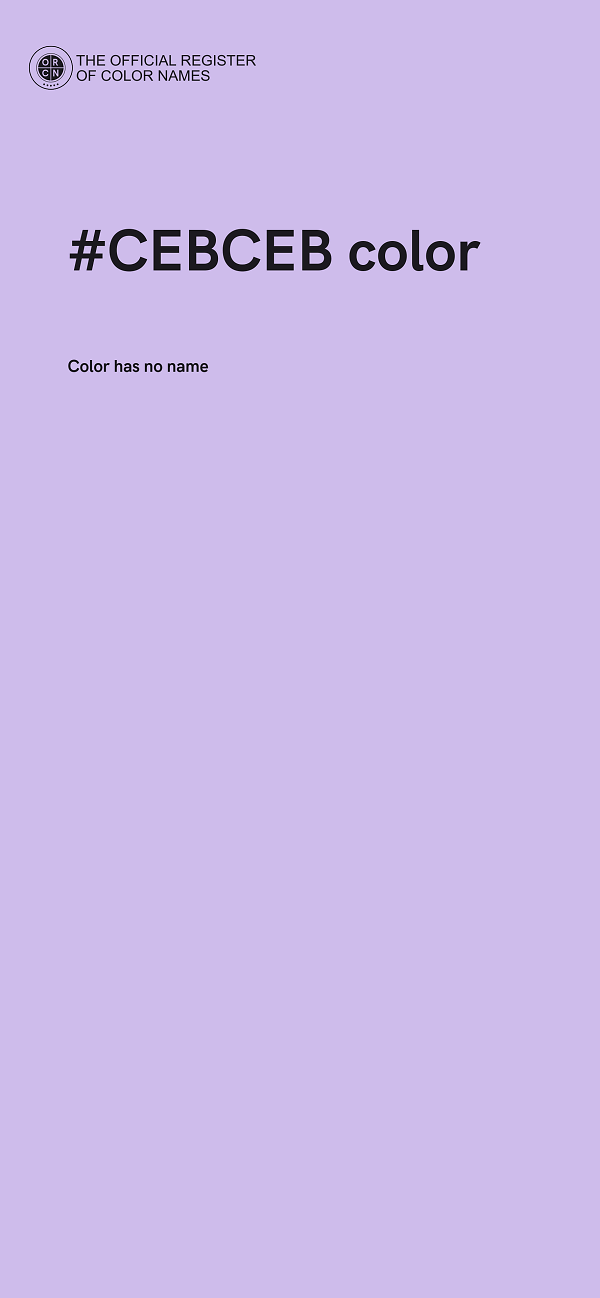 #CEBCEB color image