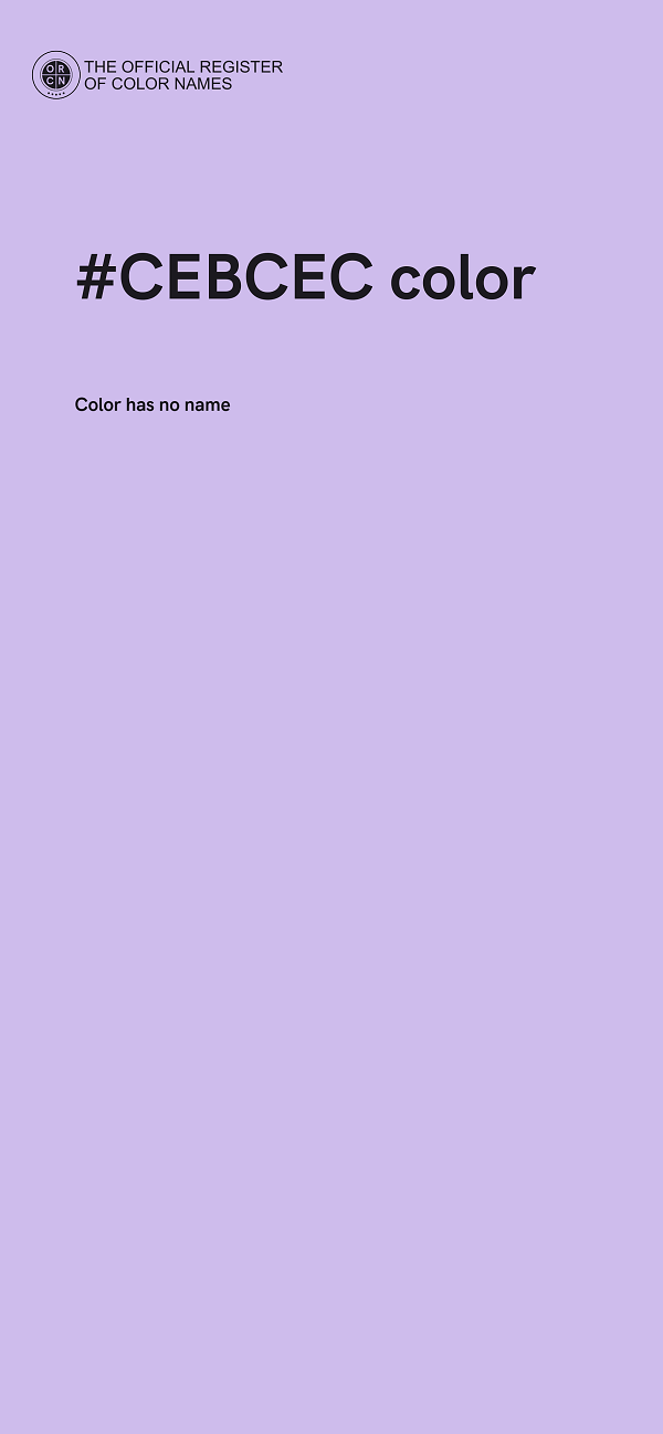#CEBCEC color image