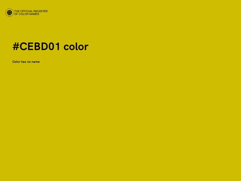 #CEBD01 color image