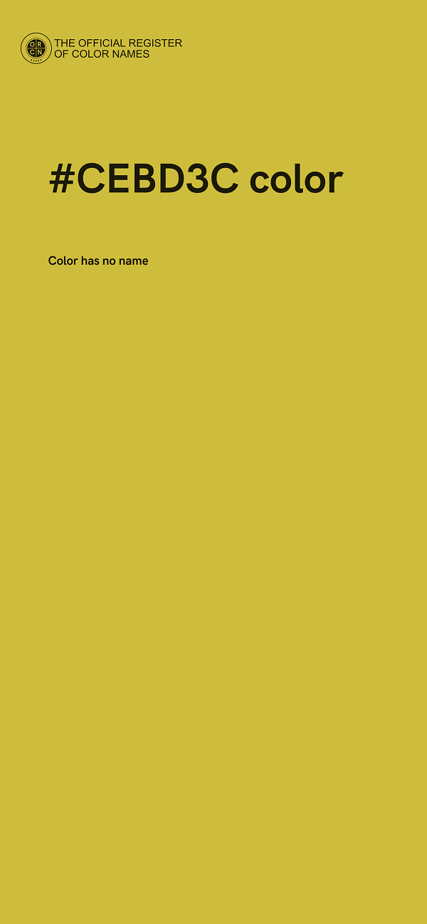#CEBD3C color image