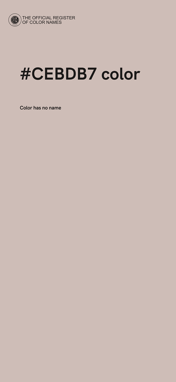 #CEBDB7 color image