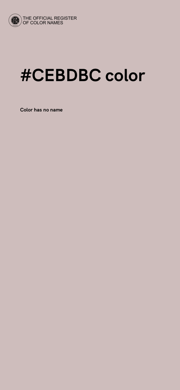 #CEBDBC color image