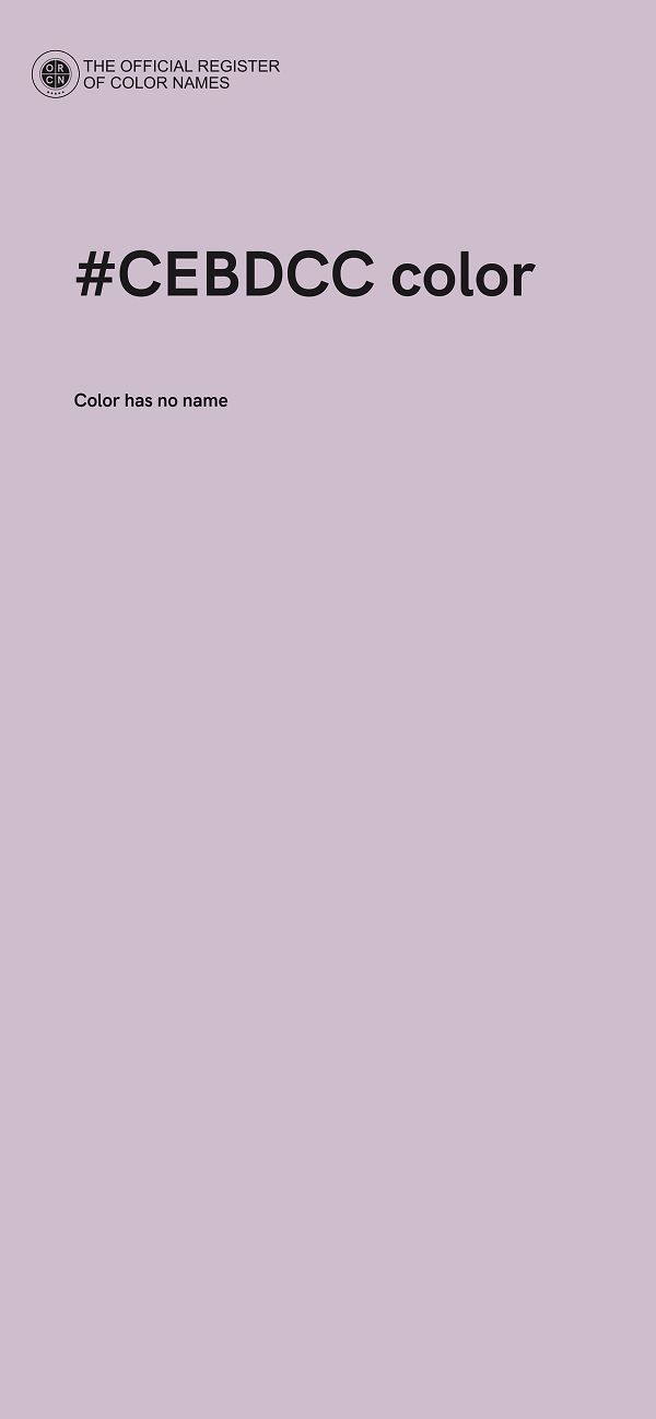 #CEBDCC color image