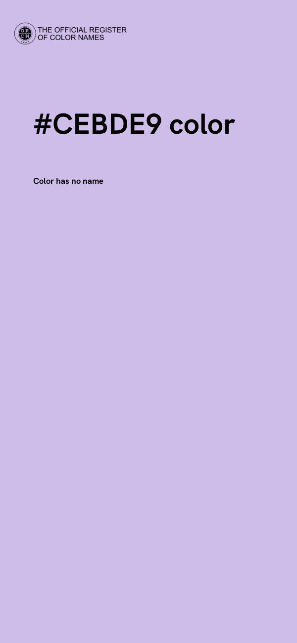 #CEBDE9 color image