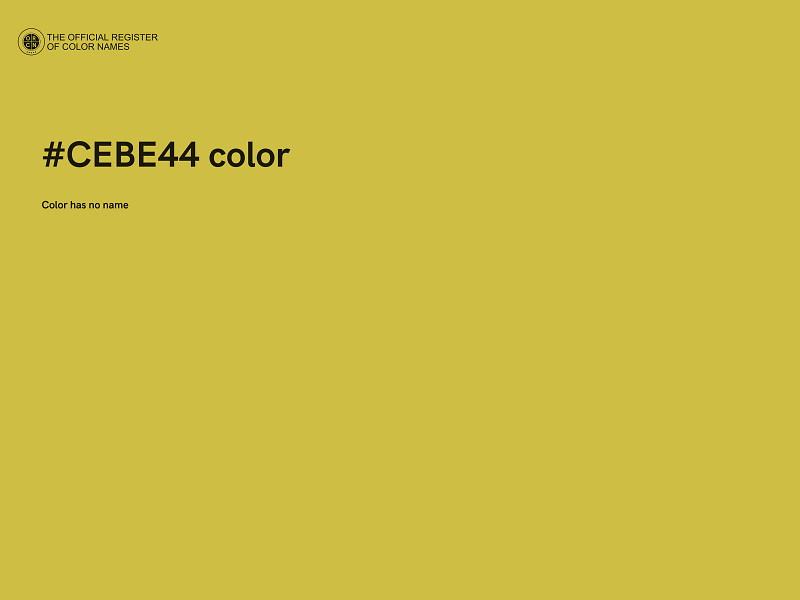 #CEBE44 color image