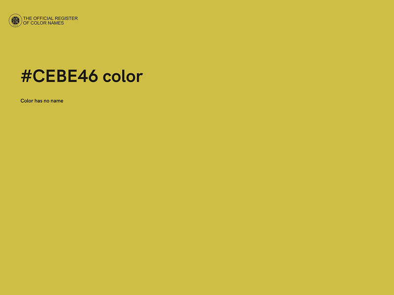 #CEBE46 color image