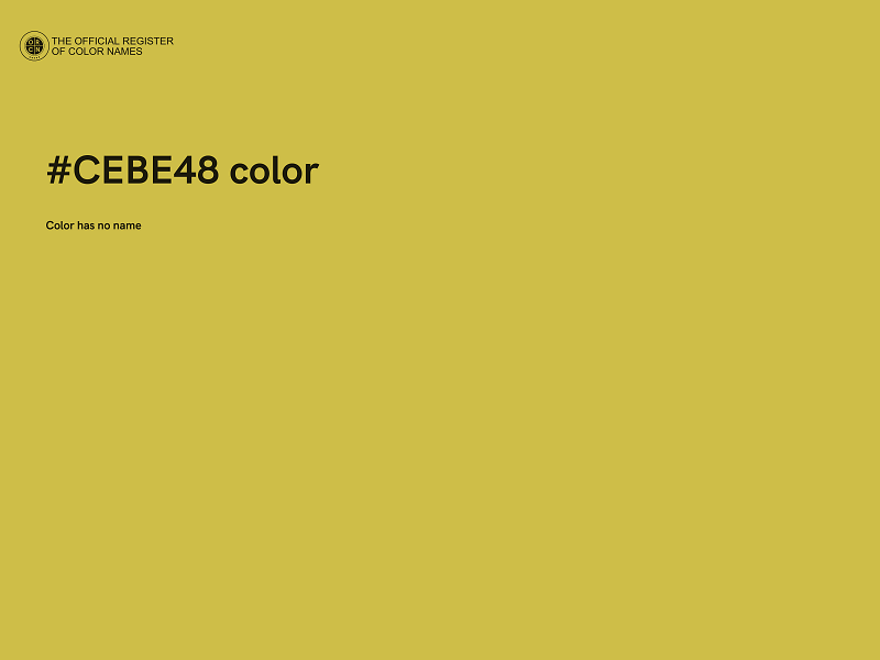 #CEBE48 color image