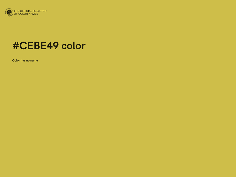 #CEBE49 color image