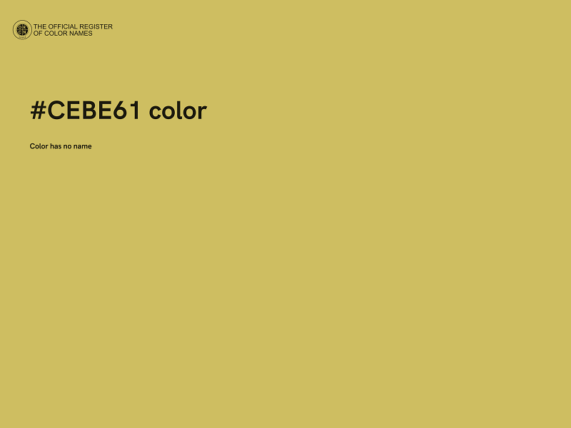 #CEBE61 color image