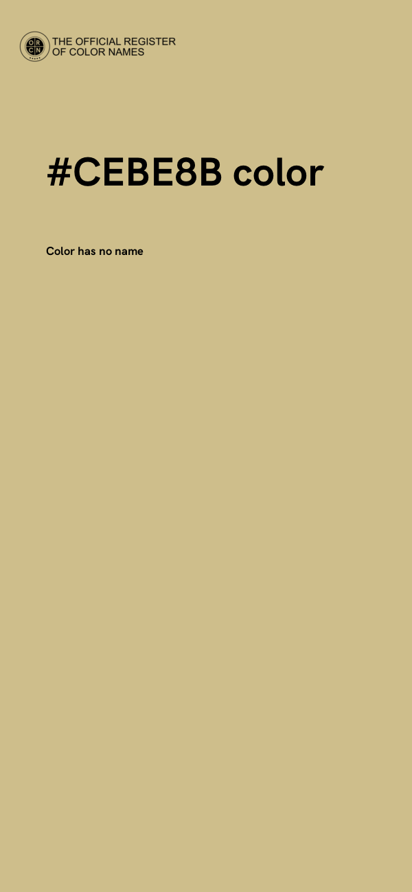#CEBE8B color image