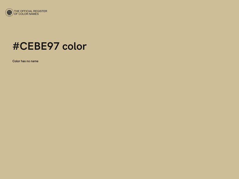 #CEBE97 color image