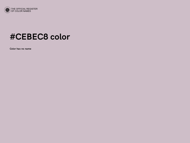 #CEBEC8 color image