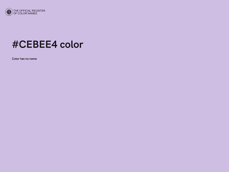 #CEBEE4 color image