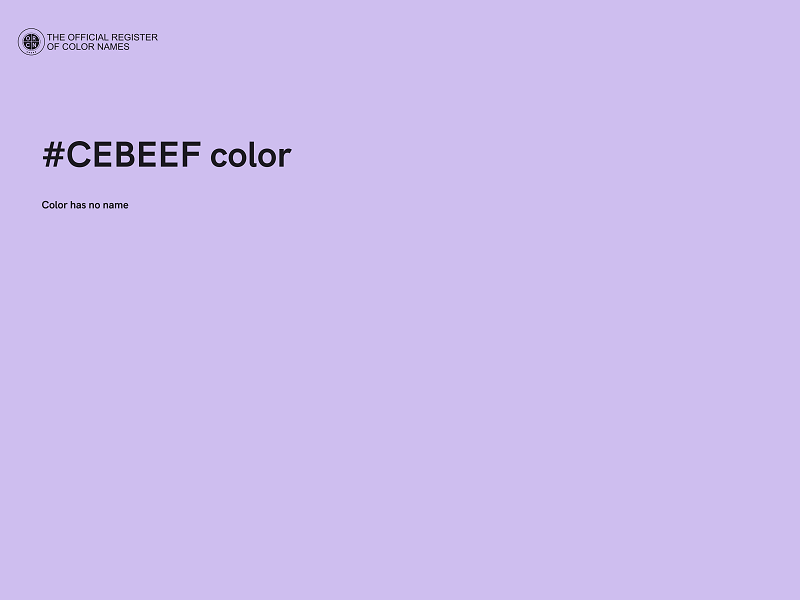 #CEBEEF color image