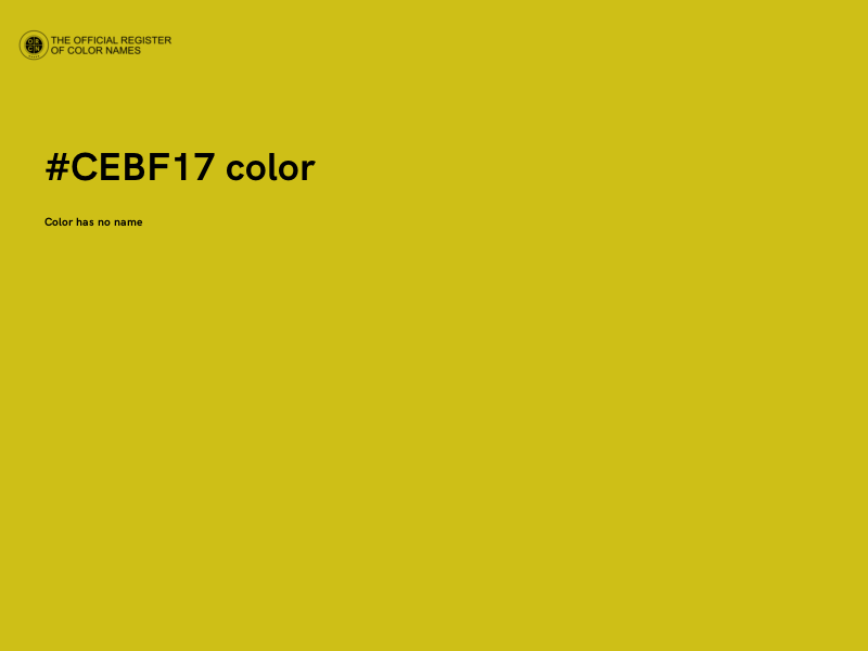 #CEBF17 color image