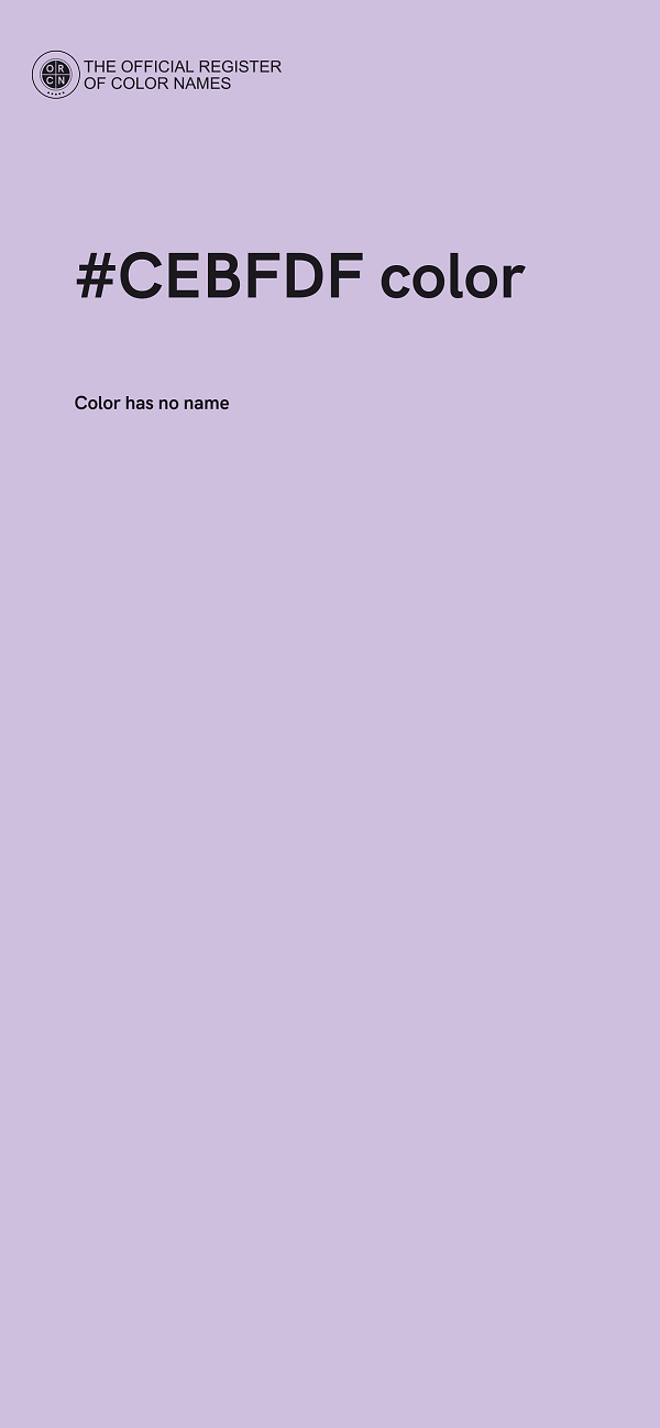 #CEBFDF color image