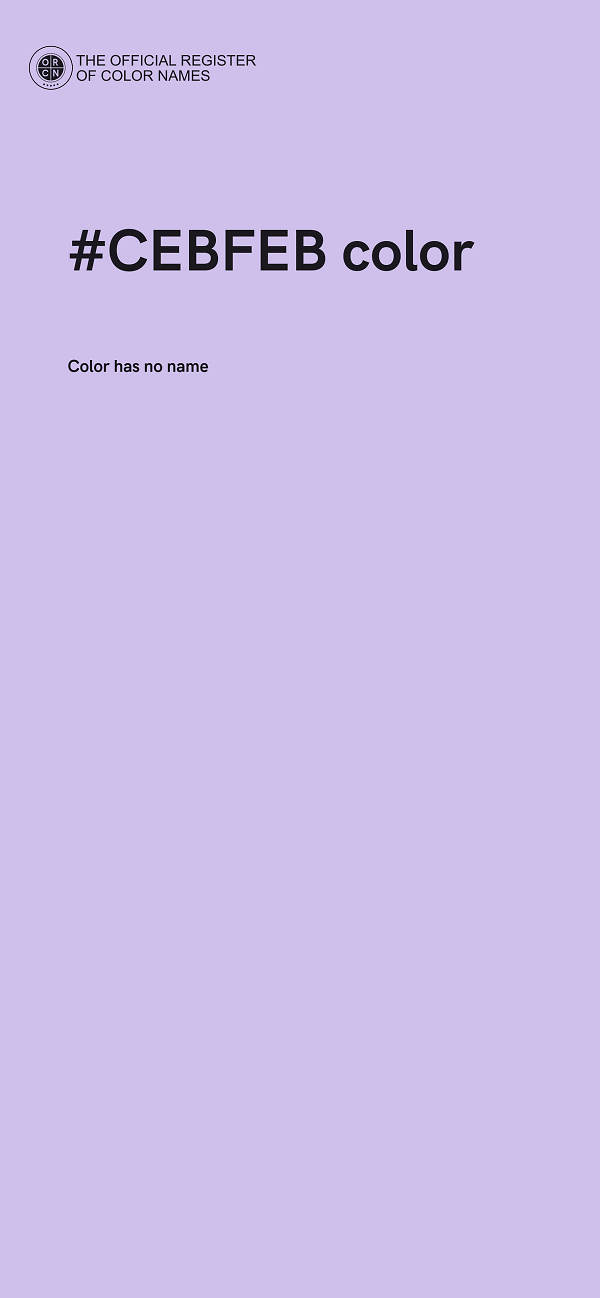 #CEBFEB color image
