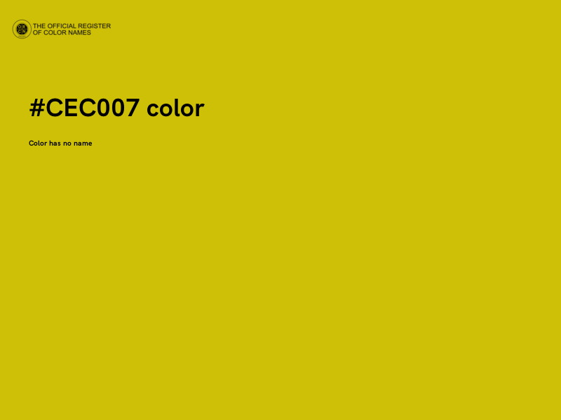 #CEC007 color image
