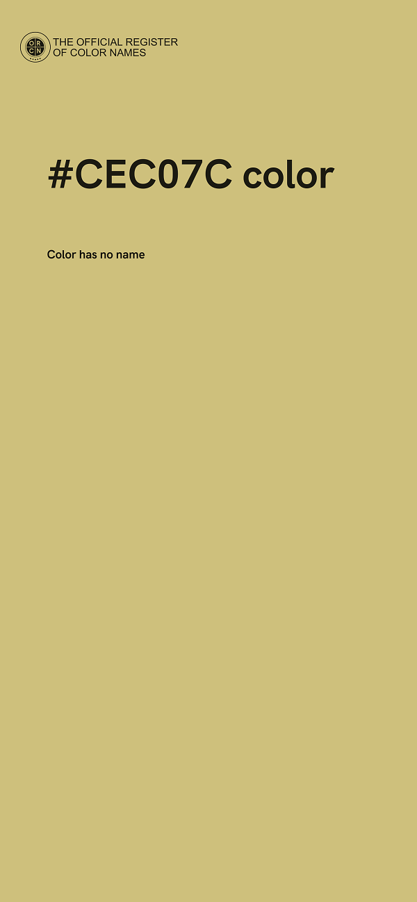 #CEC07C color image