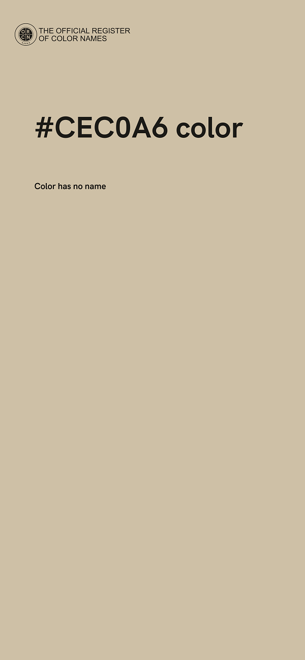 #CEC0A6 color image