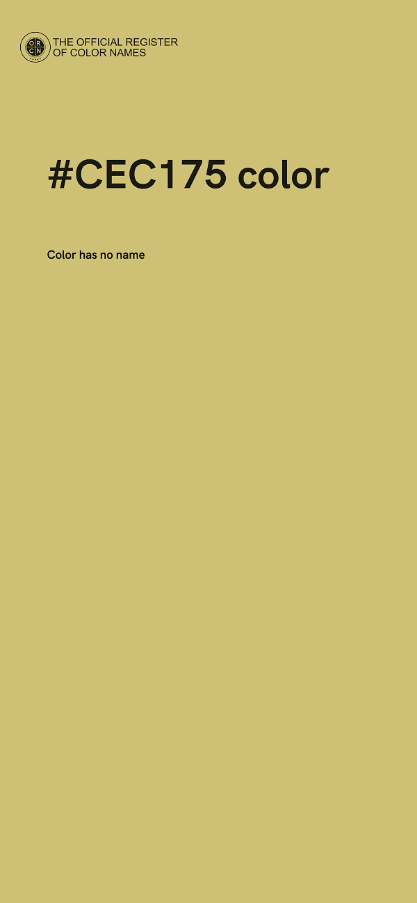 #CEC175 color image