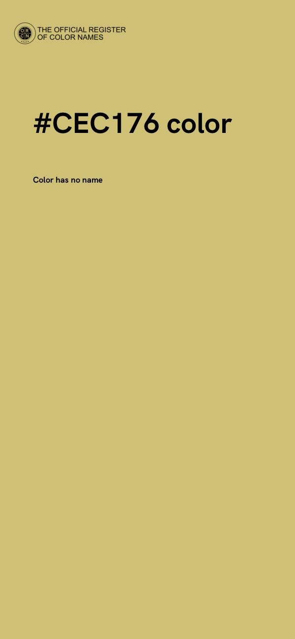 #CEC176 color image