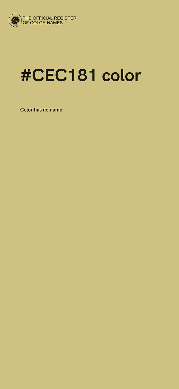 #CEC181 color image