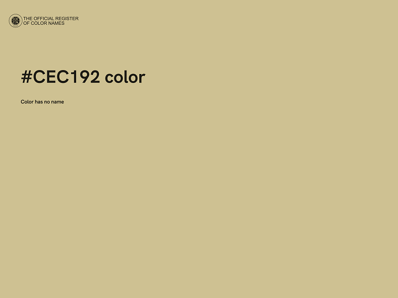 #CEC192 color image