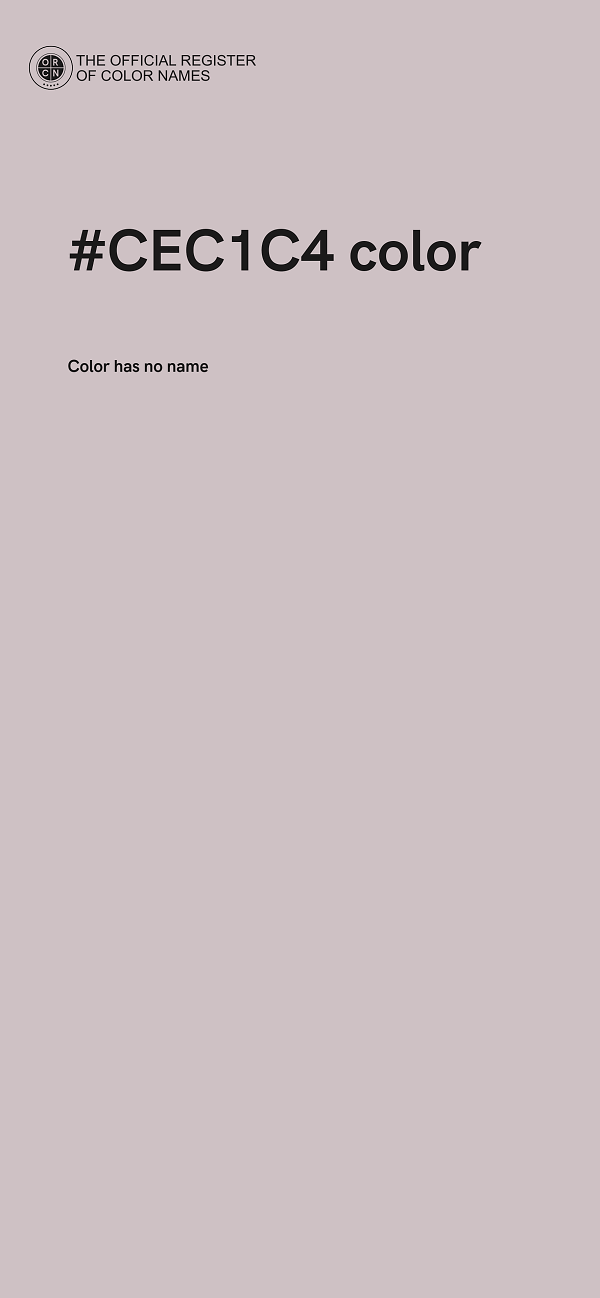 #CEC1C4 color image