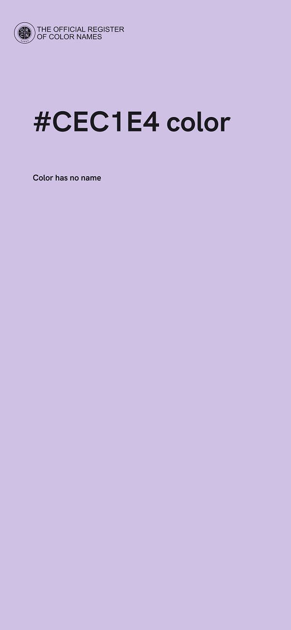 #CEC1E4 color image