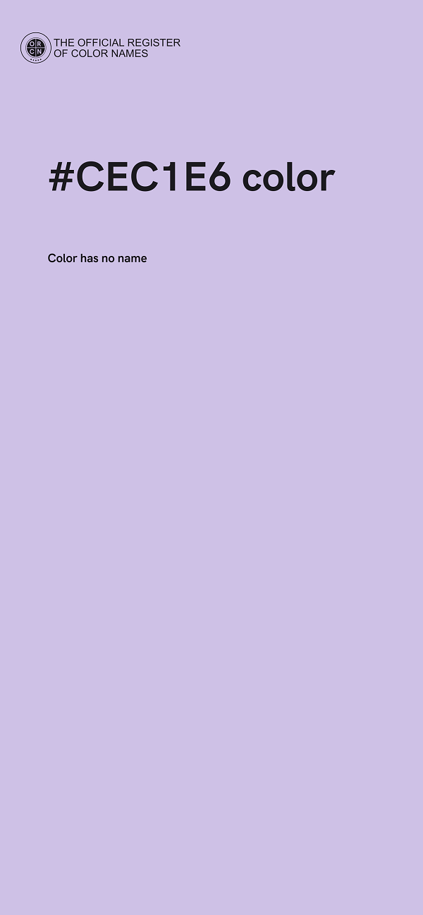 #CEC1E6 color image