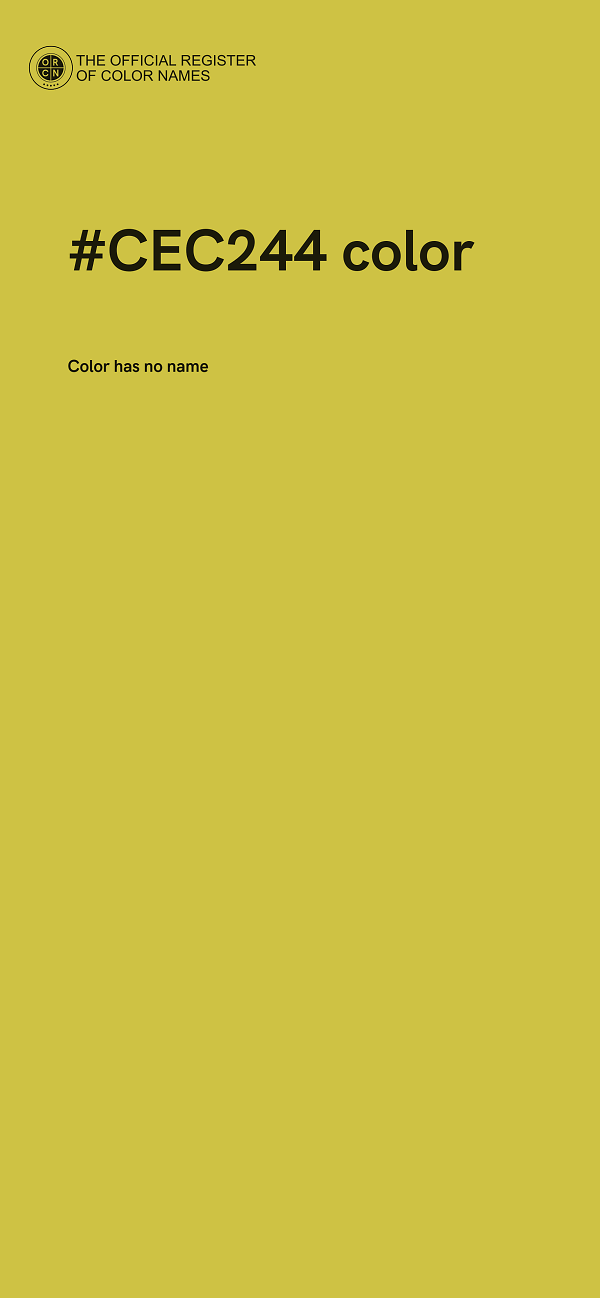 #CEC244 color image