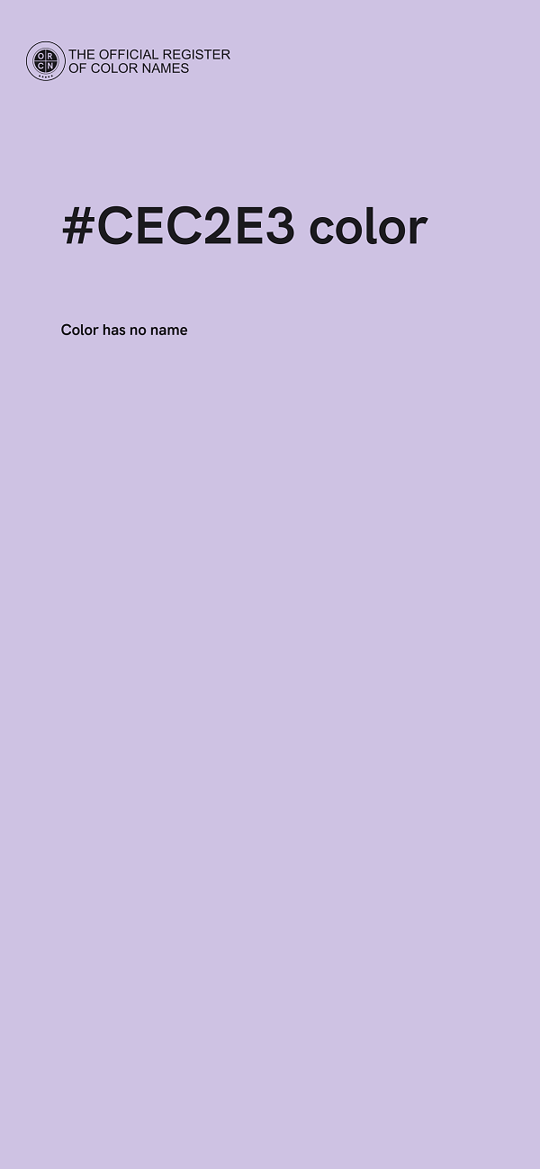 #CEC2E3 color image
