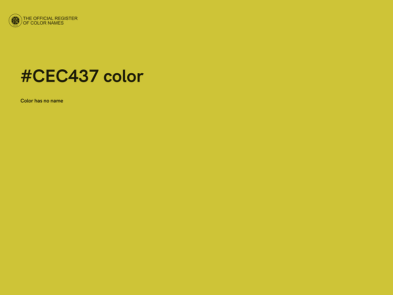 #CEC437 color image