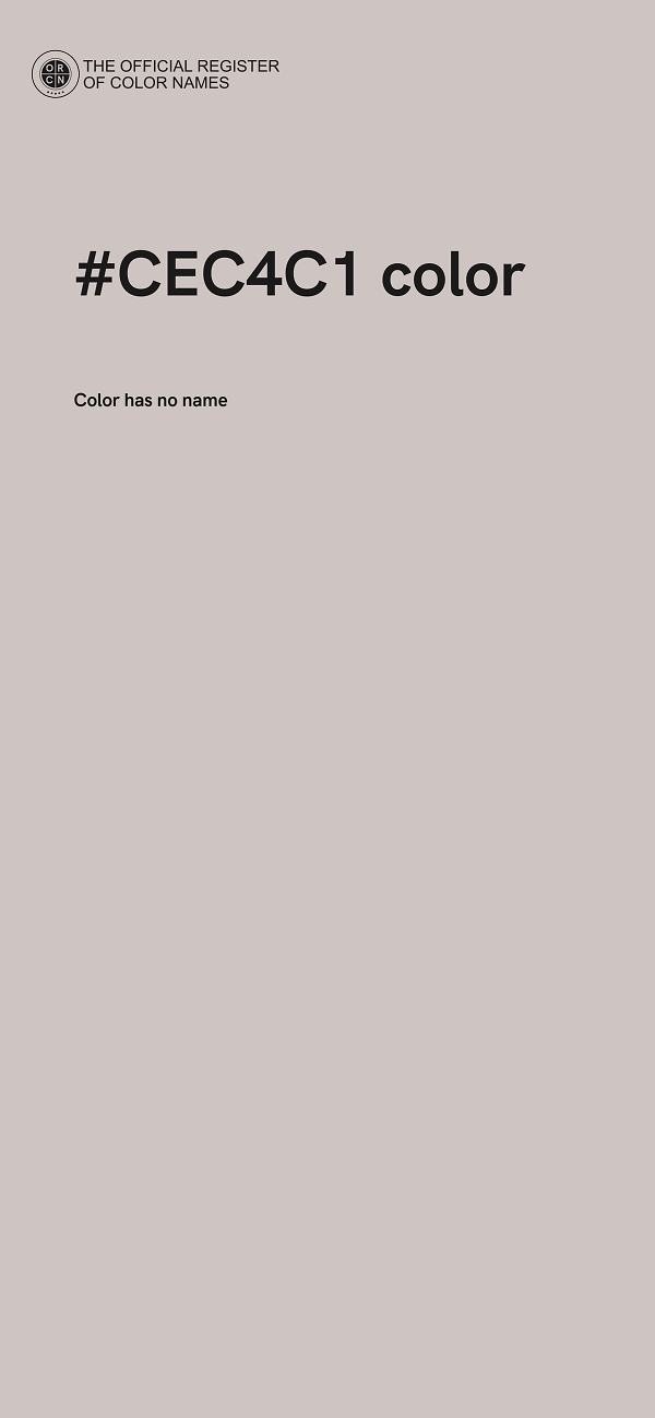 #CEC4C1 color image