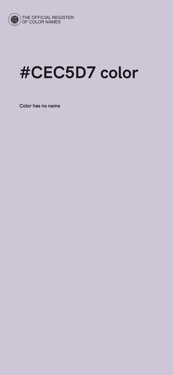 #CEC5D7 color image