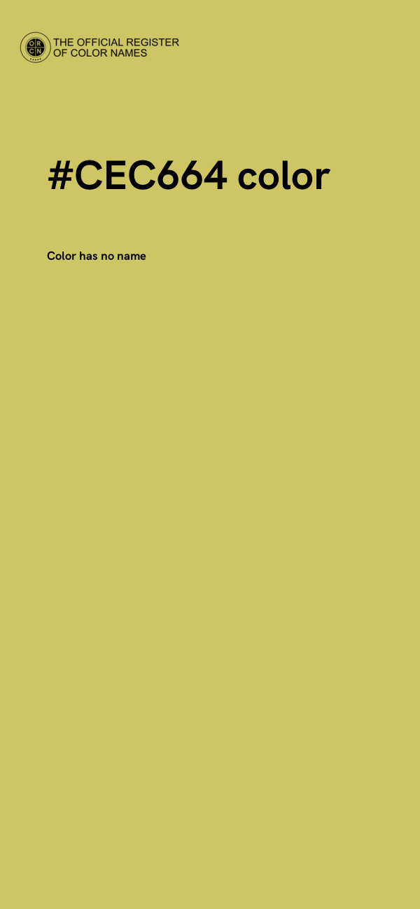 #CEC664 color image