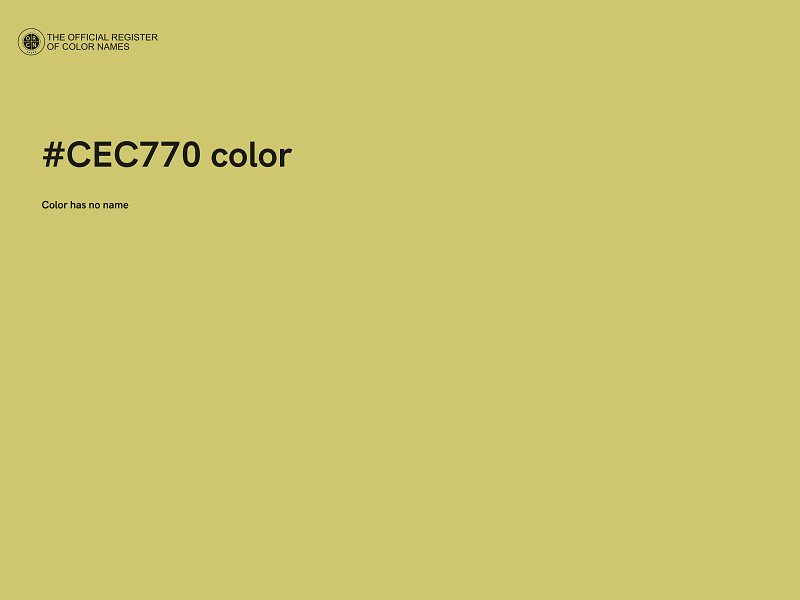 #CEC770 color image