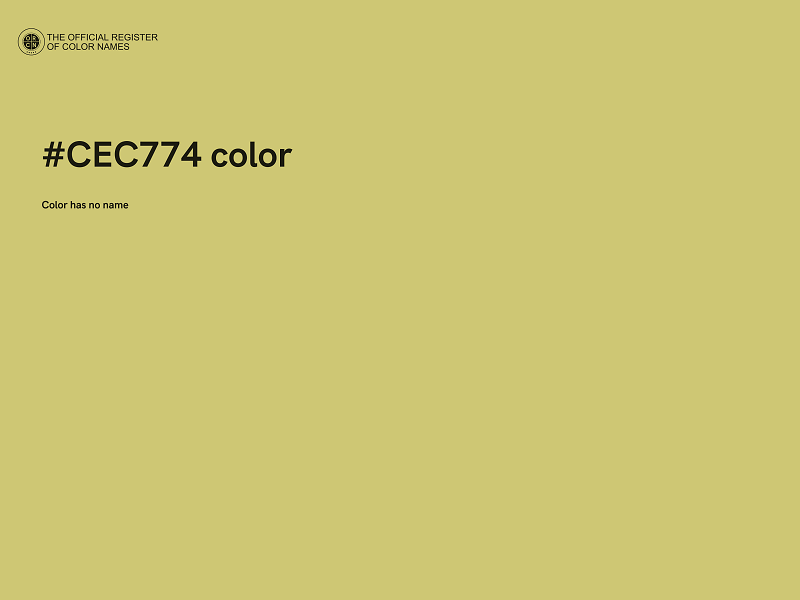 #CEC774 color image